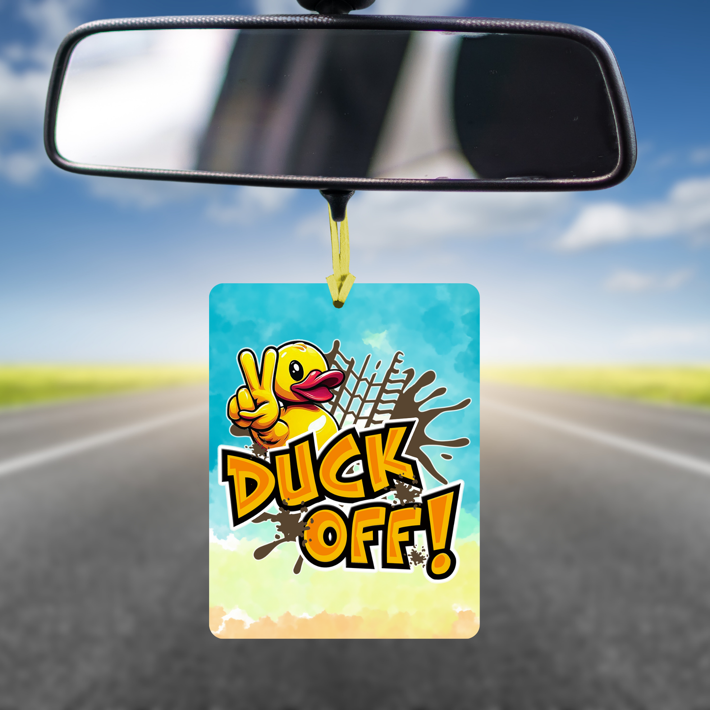 Rubber Duck Freshener, Car, Room, Locker Use, Add Your Scent, Unscented Felt: "Duck Off" Gift for Car Lovers