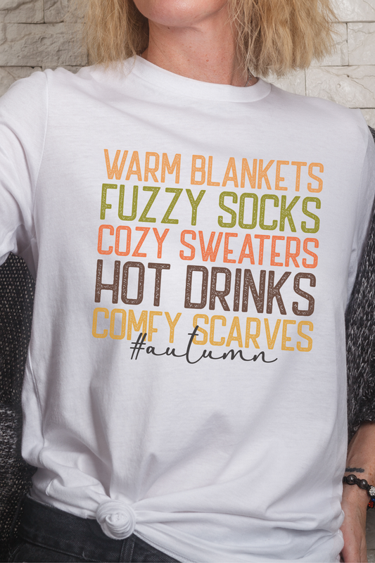 Cozy Autumn Vibes Shirt – Earthtone Fall Colors Graphic Tee