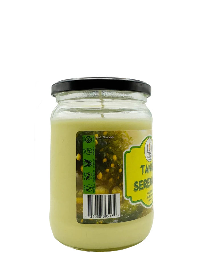 Tangy Serenade 14 oz Guru Candle - Hand Poured - Eco-Friendly - Lemon & Floral Notes