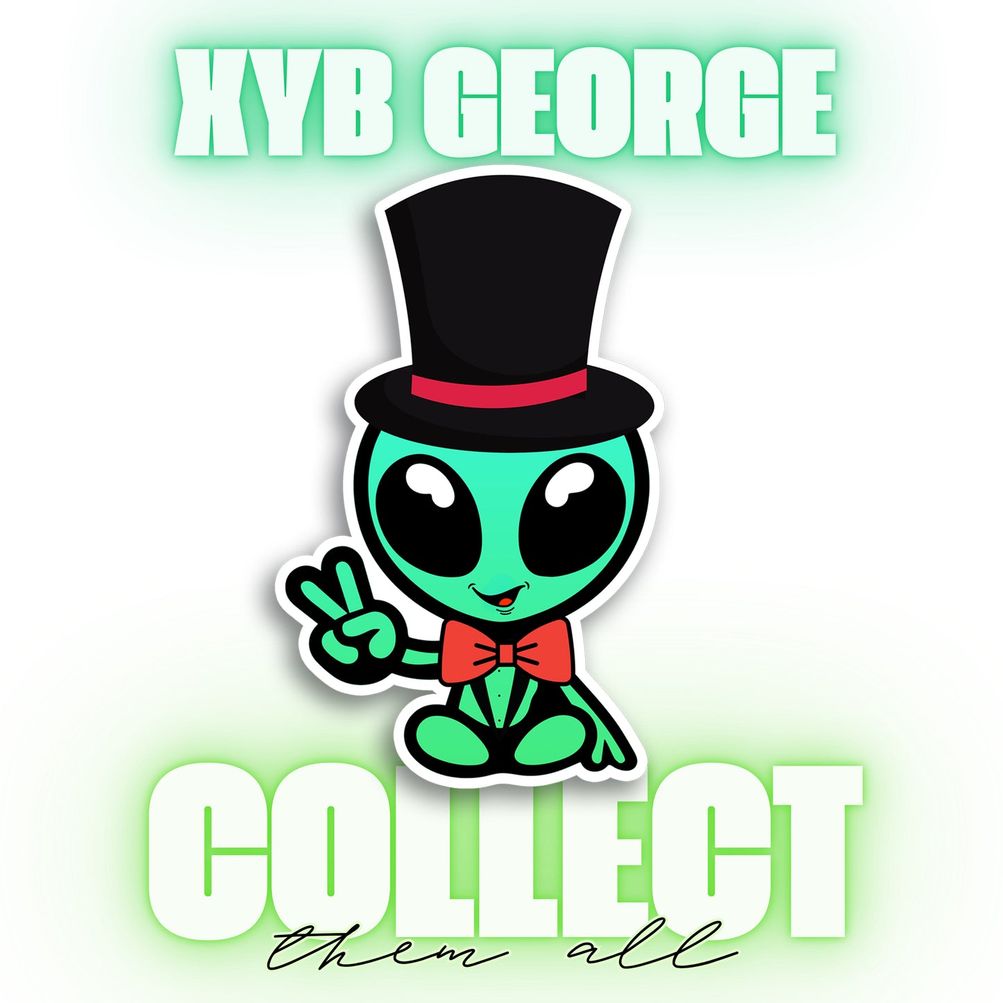 George Sticker with Collectible Trading Card | George Cleans Up | Waterproof Stickers for Water Bottles, Tumblers, School Supplies & More | XYB Sticker Club