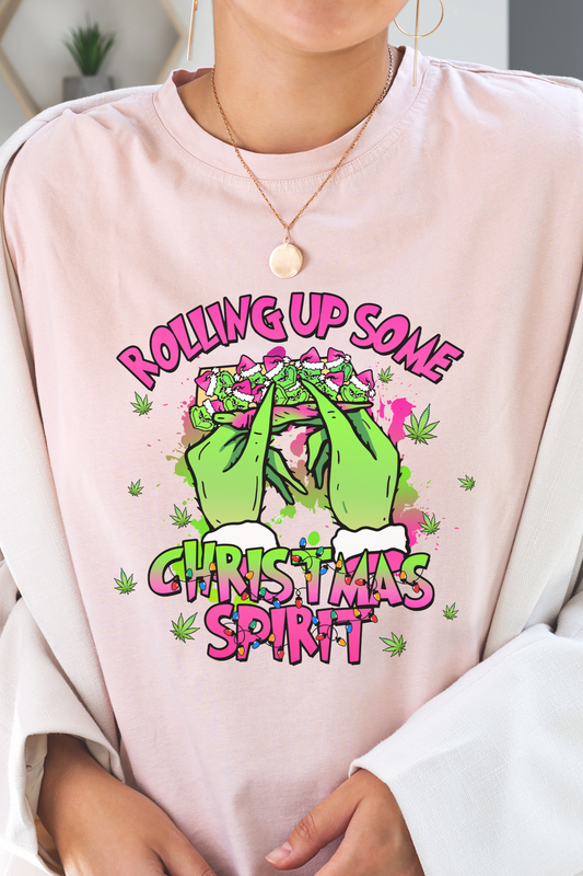 Funny 420 Christmas Graphic Tee, Holiday Stoner Humor Shirt, Festive Marijuana T-Shirt