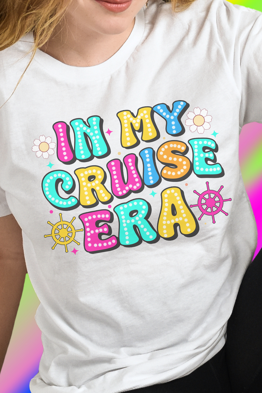 Retro 'In My Cruise Era' Shirt – Bright Vacation Graphic Tee for Cruisers