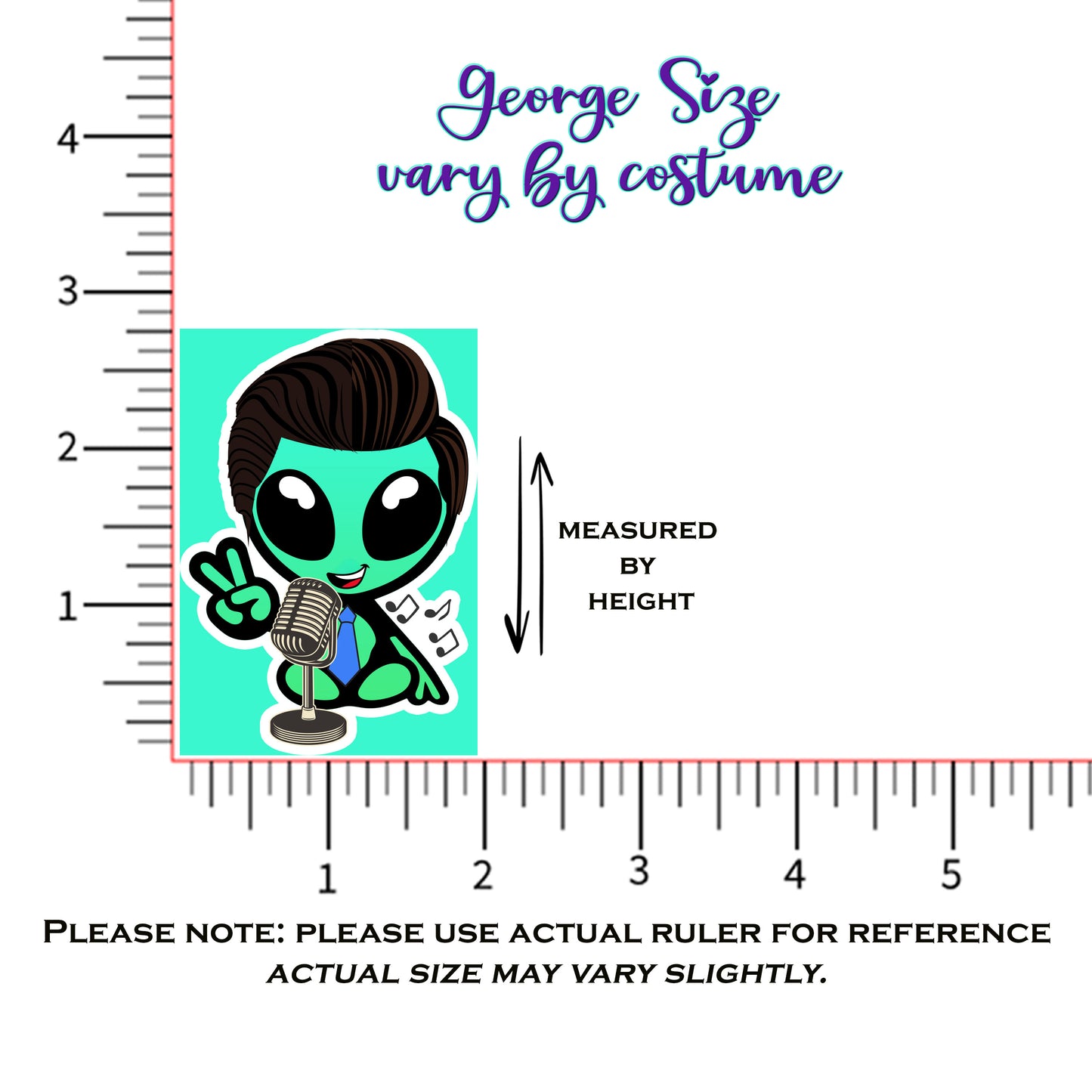 George Sticker with Collectible Trading Card | George Is Elvis | Waterproof Stickers for Water Bottles, Tumblers, School Supplies & More | XYB Sticker Club