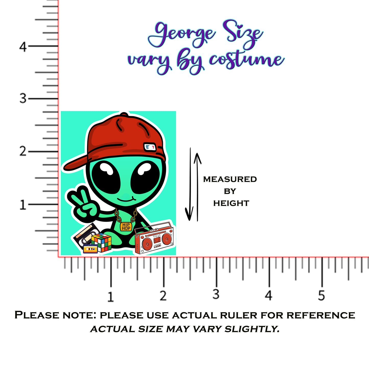 George Sticker with Collectible Trading Card | George is Gangsta | Waterproof Stickers for Water Bottles, Tumblers, School Supplies & More | XYB Sticker Club