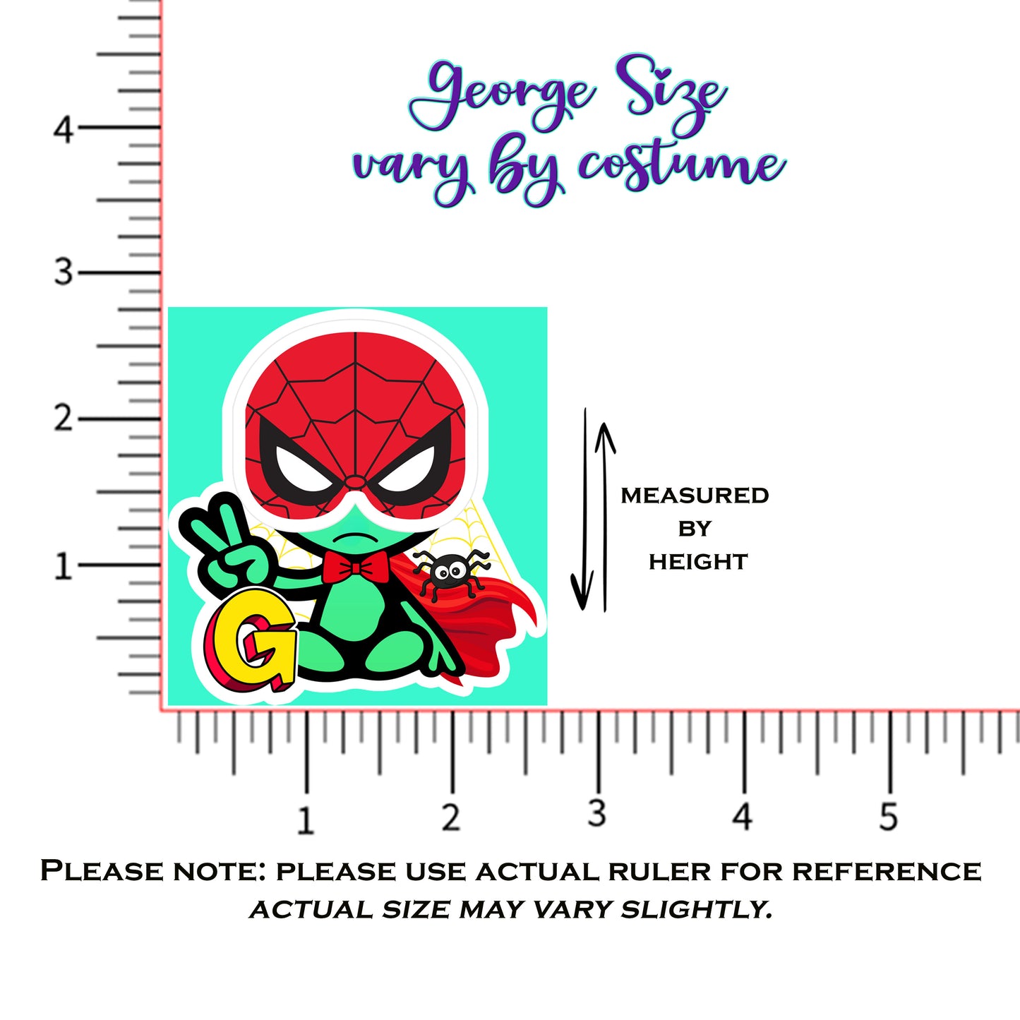 George Sticker with Collectible Trading Card | Spider-George | Waterproof Stickers for Water Bottles, Tumblers, School Supplies & More | XYB Sticker Club