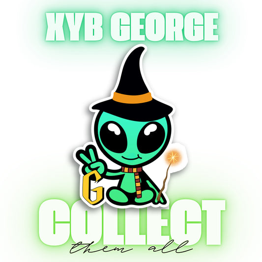 George Sticker with Collectible Trading Card | George Loves Harry | Waterproof Stickers for Water Bottles, Tumblers, School Supplies & More | XYB Sticker Club