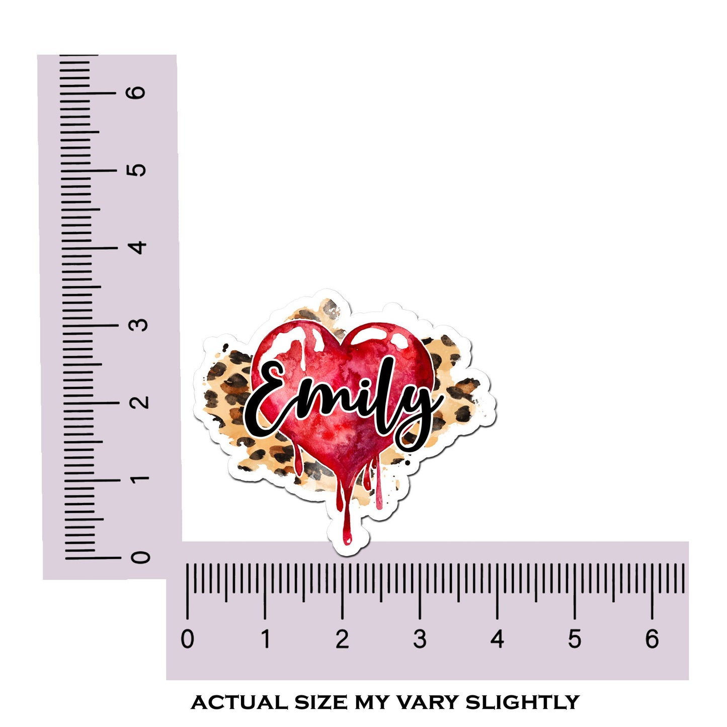 Dripping Heart Name Sticker, Custom Stickers, Waterproof Sticker, Party Favors, Valentines Day Sticker, Name Decals, Custom Text Sticker