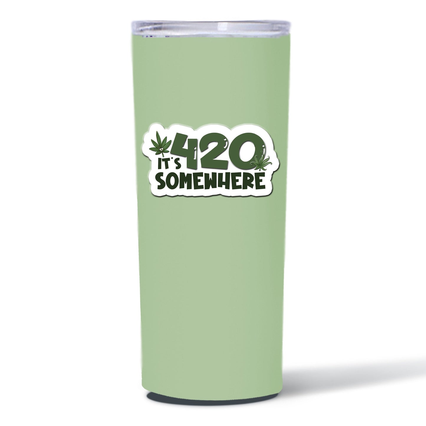 It&#39;s 420 Somewhere Custom Waterproof  Sticker, Funny Cannabis Die Cut Sticker, Stoner Sticker, Marijana Decal, Bulk Weed Sticker for Resale