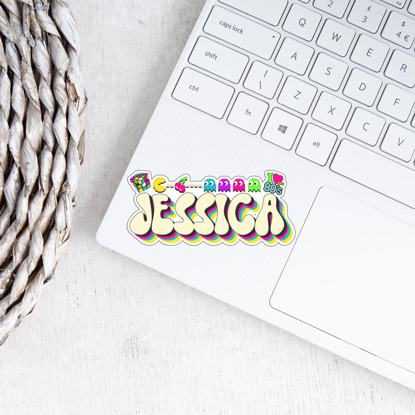 Vintage 80s Custom Sticker Retro Hippie Groovy Stickers Personalized Name Text Laptop Decal Aesthetic Stickers Waterproof Vinyl Sticker