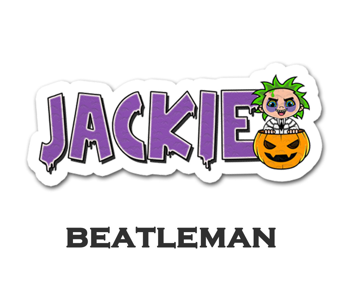 Custom Halloween Slasher Name Sticker, Spooky Horror Movie Decal for Tumblers, Treat Bags, Creepy Decor, Candy Buckets & Party Favors