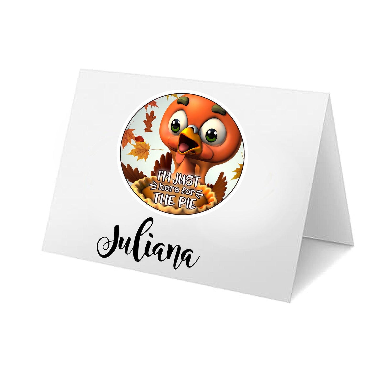 Thanksgiving Sticker, Cute Turkey Water Bottle Sticker, Pumpkin Pie Sticker for Laptop, Decals, Here for the Pie November Holiday Sticker