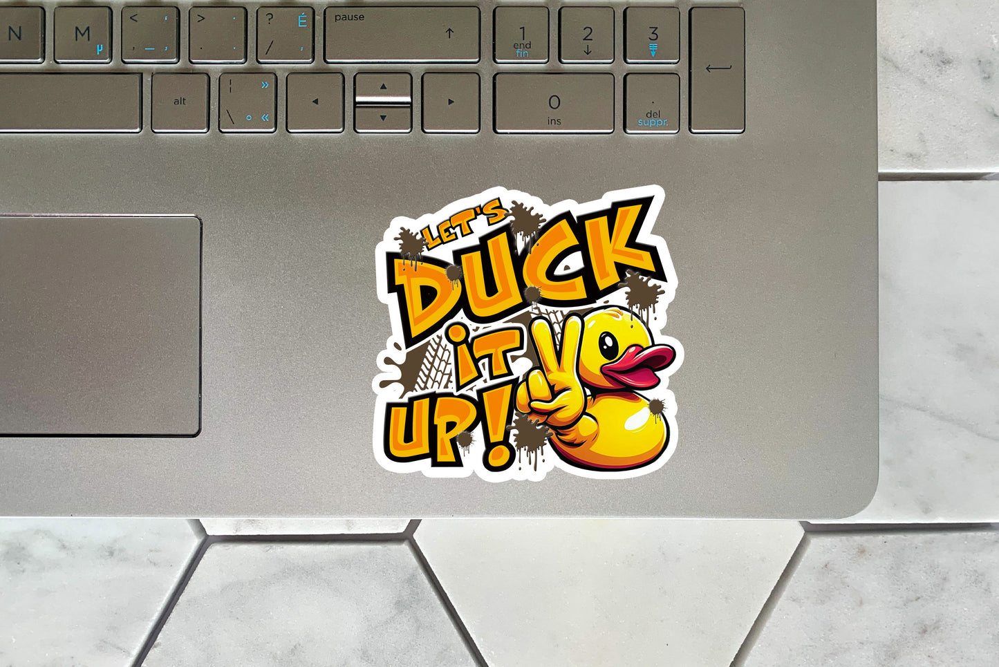 Funny Stickers for Ducking Game, Rubber Duck Peace Sign Wave, Off-Road 4x4 Muddin Fun, Leave a Duck, ATV Sticker