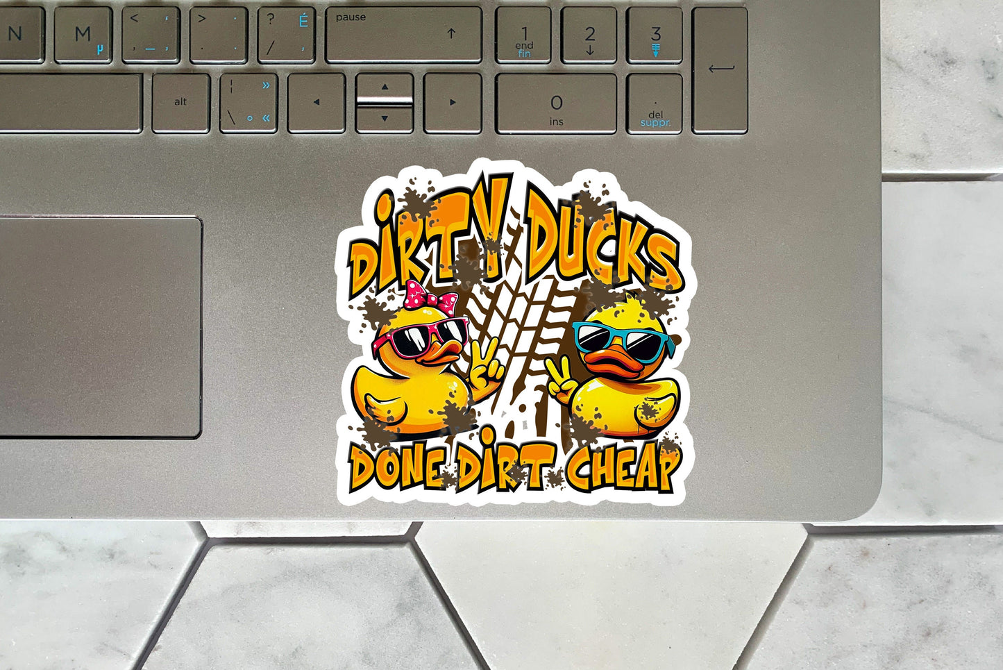 Funny Stickers for Ducking Game, Rubber Duck Peace Sign Wave, Off-Road 4x4 Muddin Fun, Leave a Duck, ATV Sticker