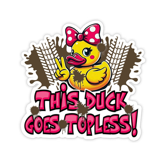 Funny Stickers for Ducking Game, Rubber Duck Peace Sign Wave, Off-Road 4x4 Muddin Fun, Leave a Duck, ATV Sticker