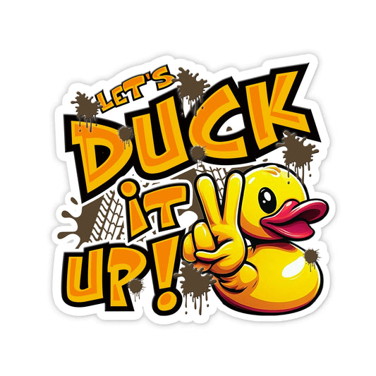 Funny Stickers for Ducking Game, Rubber Duck Peace Sign Wave, Off-Road 4x4 Muddin Fun, Leave a Duck, ATV Sticker