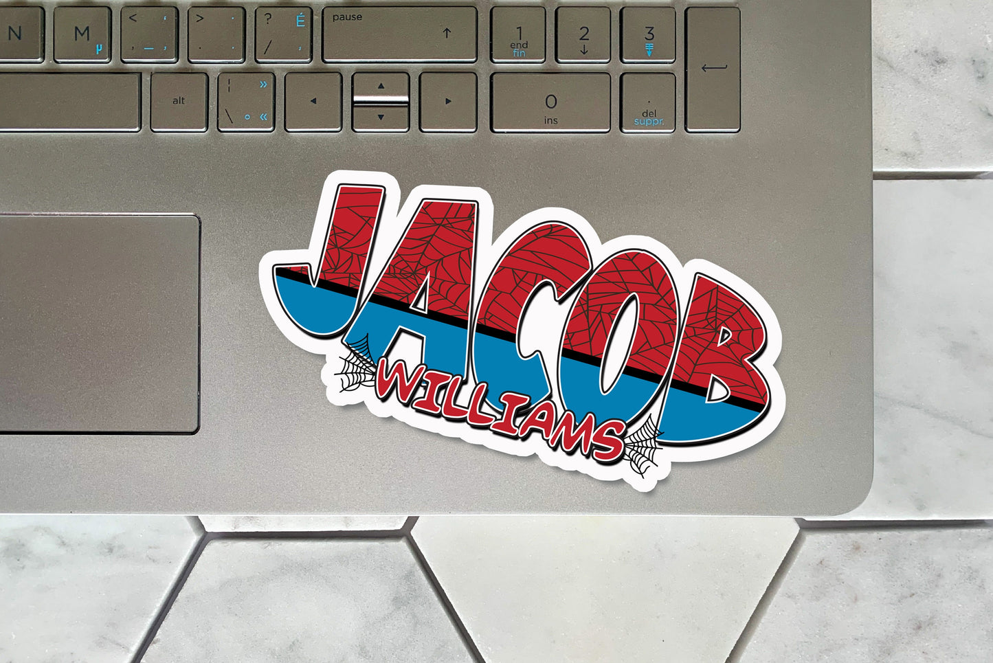 Superhero Custom Name Sticker, Custom Text Sticker, Personalized Aesthetic Waterproof Sticker, Sticker for Laptop, Cool Stickers, Name Label