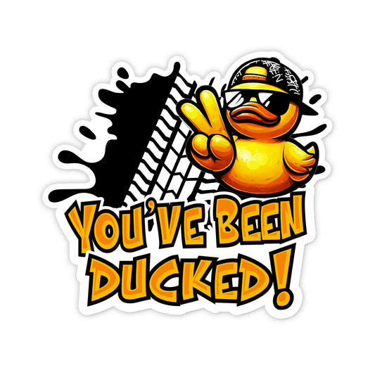 Funny Stickers for Ducking Game, Rubber Duck Peace Sign Wave, Off-Road 4x4 Muddin Fun, Leave a Duck, ATV Sticker