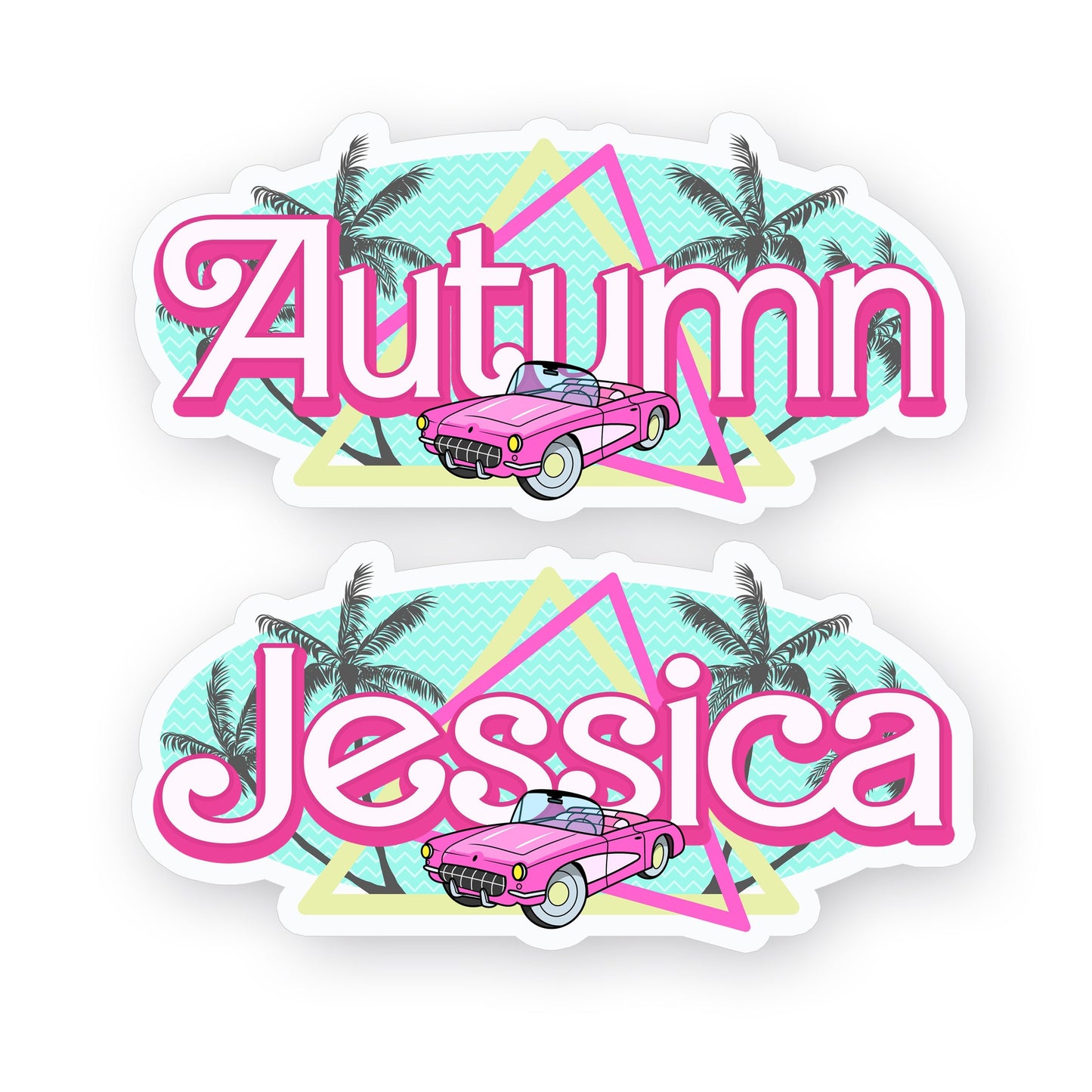 Fashion Doll Custom Name Sticker, Custom Sticker, Personalized Sticker, Aesthetic Sticker, School Supply Name Tag Label, Stickers for Kids