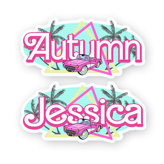 Fashion Doll Custom Name Sticker, Custom Sticker, Personalized Sticker, Aesthetic Sticker, School Supply Name Tag Label, Stickers for Kids