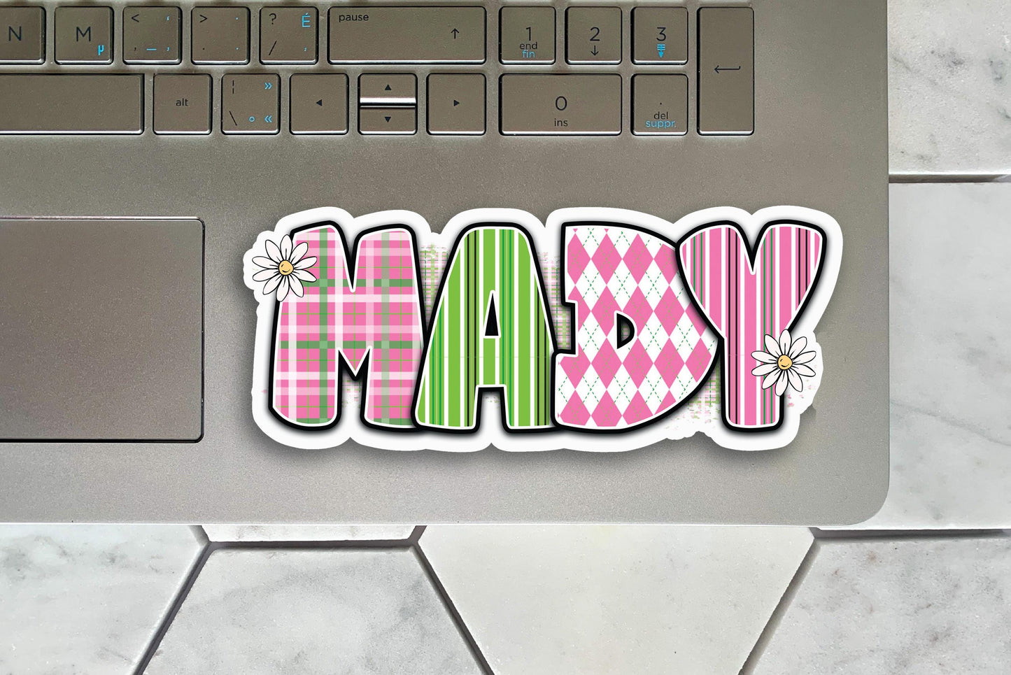 Cute Retro Sweet Custom Name Sticker, Add Your Text, Vinyl Decals, Waterproof Labels, Cool Gifts for Tumblers, Laptops, School Supplies