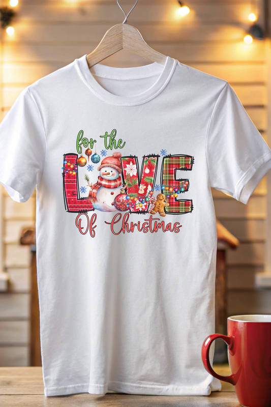 Festive 'For the Love of Christmas' Shirt – Holiday Graphic Tee