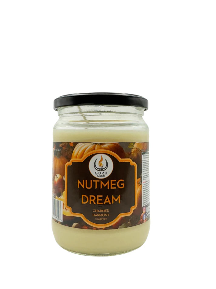 Nutmeg Dream 14 oz Guru Candle - Hand Poured - Eco-Friendly - Pumpkin, Apple & Caramel