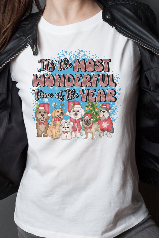 Dog Lover Christmas Shirt – 'It's the Most Wonderful Time of the Year' Holiday Tee